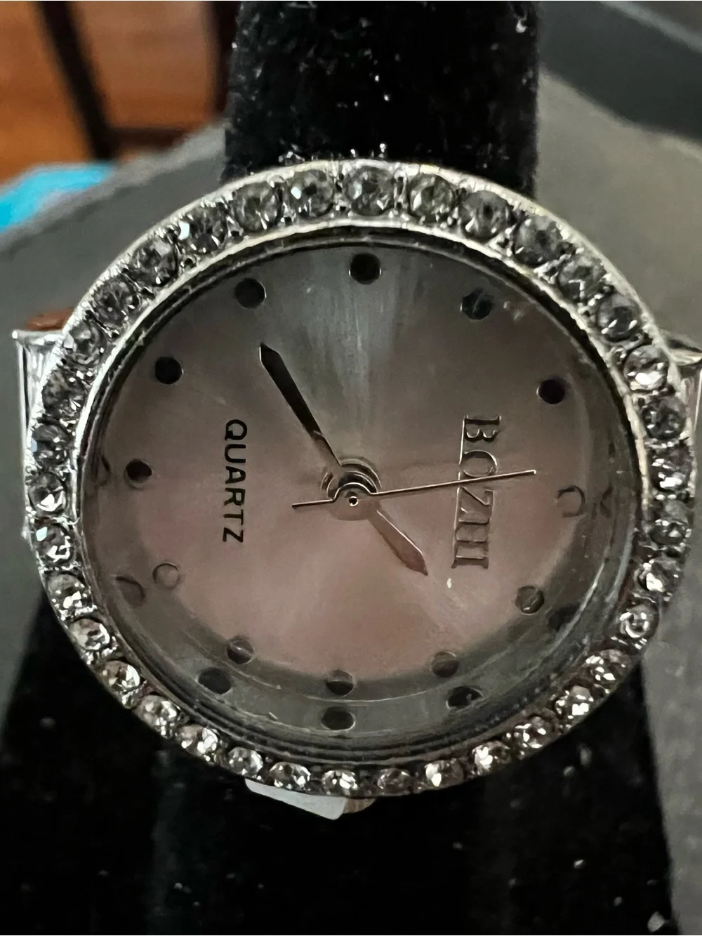 Silver Crystal-Accent Women's Quartz Watch - Silver Dial